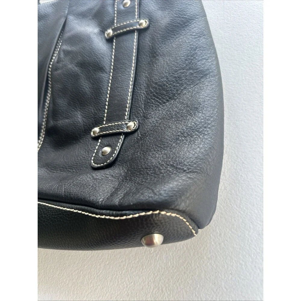 Coldwater Creek Brown Pebble Leather Shoulder Bag #91845 Purse 16”x11”x5”